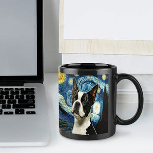 Blue-Eyed Milky Way Boston Terrier Coffee Mug-Mug-Accessories, Boston Terrier, Dog Dad Gifts, Dog Mom Gifts, Home Decor, Mugs-ONE SIZE-Black-7