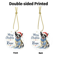 Load image into Gallery viewer, Blue Heeler Christmas Ornament - Cozy Winter Pet Portrait Design - Personalize with Photo and Name-Christmas Ornament-Christmas,Christmas Ornament,Personalize Artwork-4