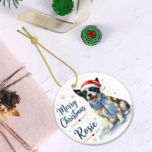 Load image into Gallery viewer, Blue Heeler Christmas Ornament - Cozy Winter Pet Portrait Design - Personalize with Photo and Name-Christmas Ornament-Christmas,Christmas Ornament,Personalize Artwork-6