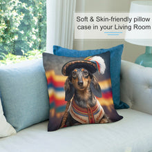 Load image into Gallery viewer, Bohemian Rhapsody Black Tan Dachshund Plush Pillow Case-Dachshund, Dog Dad Gifts, Dog Mom Gifts, Home Decor, Pillows-3