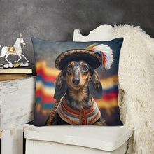 Load image into Gallery viewer, Bohemian Rhapsody Black Tan Dachshund Plush Pillow Case-Dachshund, Dog Dad Gifts, Dog Mom Gifts, Home Decor, Pillows-4