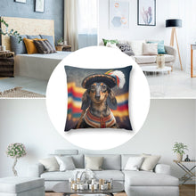 Load image into Gallery viewer, Bohemian Rhapsody Black Tan Dachshund Plush Pillow Case-Dachshund, Dog Dad Gifts, Dog Mom Gifts, Home Decor, Pillows-6