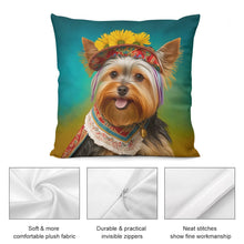 Load image into Gallery viewer, Bohemian Rhapsody Yorkie Plush Pillow Case-Cushion Cover-Dog Dad Gifts, Dog Mom Gifts, Home Decor, Pillows, Yorkshire Terrier-3