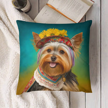 Load image into Gallery viewer, Bohemian Rhapsody Yorkie Plush Pillow Case-Cushion Cover-Dog Dad Gifts, Dog Mom Gifts, Home Decor, Pillows, Yorkshire Terrier-5