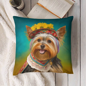Bohemian Rhapsody Yorkie Plush Pillow Case-Cushion Cover-Dog Dad Gifts, Dog Mom Gifts, Home Decor, Pillows, Yorkshire Terrier-5