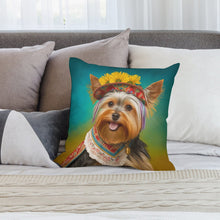 Load image into Gallery viewer, Bohemian Rhapsody Yorkie Plush Pillow Case-Cushion Cover-Dog Dad Gifts, Dog Mom Gifts, Home Decor, Pillows, Yorkshire Terrier-6