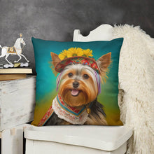 Load image into Gallery viewer, Bohemian Rhapsody Yorkie Plush Pillow Case-Cushion Cover-Dog Dad Gifts, Dog Mom Gifts, Home Decor, Pillows, Yorkshire Terrier-7