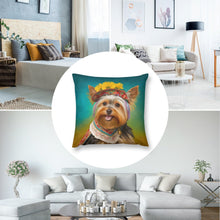 Load image into Gallery viewer, Bohemian Rhapsody Yorkie Plush Pillow Case-Cushion Cover-Dog Dad Gifts, Dog Mom Gifts, Home Decor, Pillows, Yorkshire Terrier-8