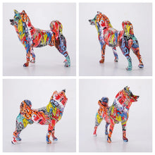 Load image into Gallery viewer, Bold Creative Graffiti Shiba Inu Statue-3