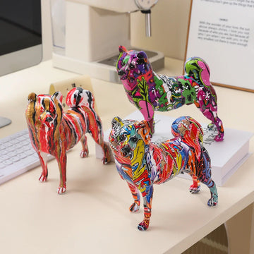 Bold Creative Graffiti Shiba Inu Statue 360x