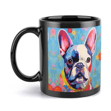 Load image into Gallery viewer, Bold French Bulldog in Flowers Coffee Mug-5