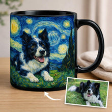 Load image into Gallery viewer, Personalized Starry Night Artwork Border Collie Coffee Mug-Mug-Border Collie,Dog Dad Gifts,Dog Memorial Gifts,Dog Mom Gifts,Mugs,Personalize Artwork-10