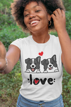 Load image into Gallery viewer, My Border Collie My Biggest Love Women&#39;s Cotton T-Shirt - 4 Colors-Apparel-Apparel, Border Collie, Shirt, T Shirt-6