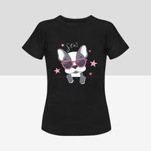 Load image into Gallery viewer, Born to Be a Star Boston Terrier Women&#39;s Cotton T-Shirts - 5 Colors-Apparel-Apparel, Boston Terrier, Shirt, T Shirt-6