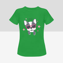 Load image into Gallery viewer, Born to Be a Star Boston Terrier Women&#39;s Cotton T-Shirts - 5 Colors-Apparel-Apparel, Boston Terrier, Shirt, T Shirt-9