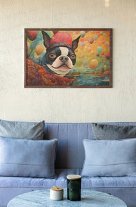Boston Terrier Balloonist Wall Art Poster-Art-Boston Terrier, Dog Art, Home Decor, Poster-4