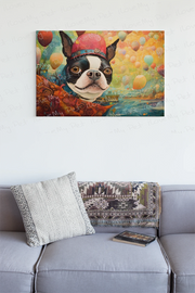 Boston Terrier Balloonist Wall Art Poster-Art-Boston Terrier, Dog Art, Home Decor, Poster-5