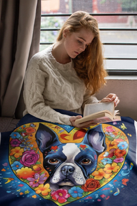 Most Incredible Boston Terrier Love Soft Warm Fleece Blanket-Blanket-Blankets, Boston Terrier, Home Decor-15