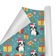 Load image into Gallery viewer, Boston Terrier Christmas Cheer Christmas Gift Wrapping Paper - 2 Rolls-Christmas Ornament-Boston Terrier,Christmas,Wrapping Paper-2