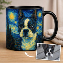Load image into Gallery viewer, Personalized Starry Night Artwork Boston Terrier Coffee Mug-Mug-Boston Terrier,Dog Dad Gifts,Dog Memorial Gifts,Dog Mom Gifts,Mugs,Personalize Artwork-10