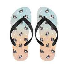 Load image into Gallery viewer, Boston Terrier Daydreams Unisex Flip Flop Slippers - 5 Colors-Footwear-Accessories, Boston Terrier, Slippers-Peach Horizon (soft orange to peach)-S-2