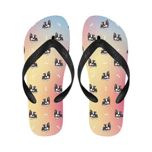 Load image into Gallery viewer, Boston Terrier Daydreams Unisex Flip Flop Slippers - 5 Colors-Footwear-Accessories, Boston Terrier, Slippers-Citrus Fade (orange to yellow)-S-3