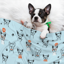 Load image into Gallery viewer, Boston Terrier Doodles Blanket for Dog-Dog Blanket-Blankets,Boston Terrier,Home Decor-1