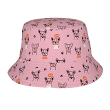 Load image into Gallery viewer, Boston Terrier Doodles Bucket Hat-Hats &amp; Caps-Light Pink-One Size-17