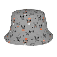 Load image into Gallery viewer, Boston Terrier Doodles Bucket Hat-Hats &amp; Caps-Parisian Gray-One Size-25
