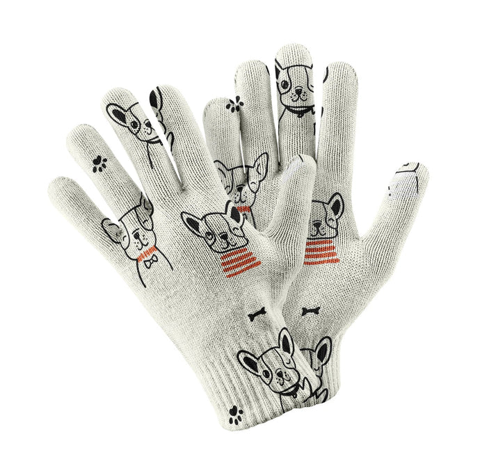 Boston Terrier Doodles Touch Screen Gloves-Accessories-Accessories, Dog Dad Gifts, Dog Mom Gifts, Gloves-White-1