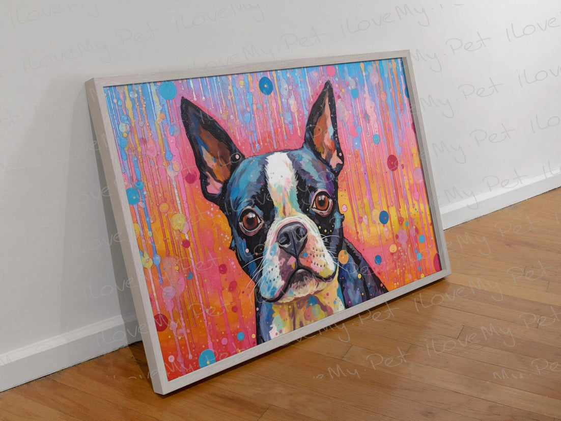 Boston Terrier Dreamscape Wall Art Poster-Art-Boston Terrier, Dog Art, Home Decor, Poster-2