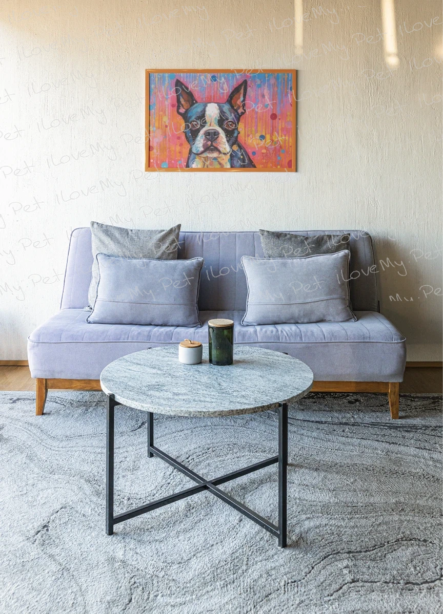 Boston Terrier Dreamscape Wall Art Poster-Art-Boston Terrier, Dog Art, Home Decor, Poster-4