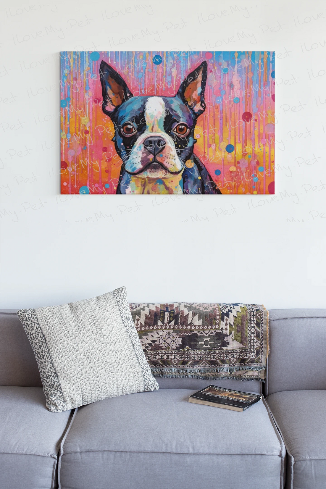 Boston Terrier Dreamscape Wall Art Poster-Art-Boston Terrier, Dog Art, Home Decor, Poster-5