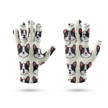 Load image into Gallery viewer, Boston Terrier Emoji Touch Screen Gloves-Accessories-Accessories, Dog Dad Gifts, Dog Mom Gifts, Gloves-12