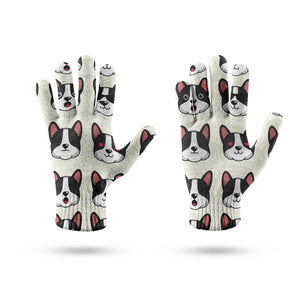 Boston Terrier Emoji Touch Screen Gloves-Accessories-Accessories, Dog Dad Gifts, Dog Mom Gifts, Gloves-12