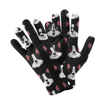 Load image into Gallery viewer, Boston Terrier Emoji Touch Screen Gloves-Accessories-Accessories, Dog Dad Gifts, Dog Mom Gifts, Gloves-5