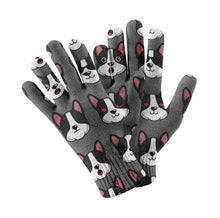 Load image into Gallery viewer, Boston Terrier Emoji Touch Screen Gloves-Accessories-Accessories, Dog Dad Gifts, Dog Mom Gifts, Gloves-9