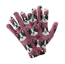 Load image into Gallery viewer, Boston Terrier Emoji Touch Screen Gloves-Accessories-Accessories, Dog Dad Gifts, Dog Mom Gifts, Gloves-11