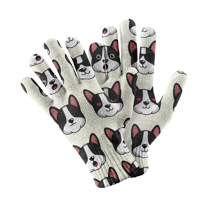 Boston Terrier Emoji Touch Screen Gloves-Accessories-Accessories, Dog Dad Gifts, Dog Mom Gifts, Gloves-13