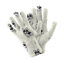 Load image into Gallery viewer, Boston Terrier Fun Touch Screen Gloves-Accessories-Accessories, Boston Terrier, Dog Dad Gifts, Dog Mom Gifts, Gloves-White-1