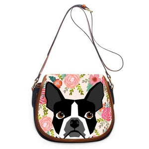 Boston Terrier in Bloom Messenger Bag - Series 1-Accessories-Accessories, Bags, Boston Terrier-Boston Terrier-16