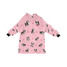 Load image into Gallery viewer, Boston Terrier Love Blanket Hoodie for Women-Apparel-Apparel, Blankets-Pink-ONE SIZE-8