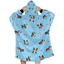 Load image into Gallery viewer, Boston Terrier Love Blanket Hoodie for Women-Apparel-Apparel, Blankets-7