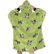 Load image into Gallery viewer, Boston Terrier Love Blanket Hoodie for Women-Apparel-Apparel, Blankets-14