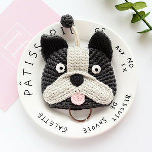 Boston Terrier Love Knitted Coin Purse and Keychain-Accessories-Accessories, Bags, Boston Terrier, Dogs, Keychain-5