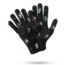 Load image into Gallery viewer, Boston Terrier Love Touch Screen Gloves - 4 Colors-Accessories-Accessories, Boston Terrier, Dog Dad Gifts, Dog Mom Gifts, Gloves-Black-Green Highlights-8