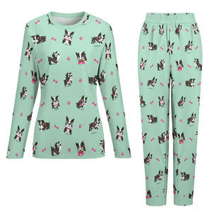 Boston Terrier Love Women's Soft Pajama Set - 4 Colors-Pajamas-Apparel, Boston Terrier, Pajamas-13