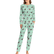 Load image into Gallery viewer, Boston Terrier Love Women&#39;s Soft Pajama Set - 4 Colors-Pajamas-Apparel, Boston Terrier, Pajamas-17