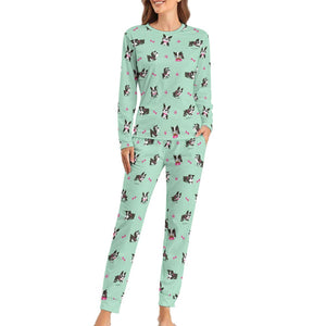 Boston Terrier Love Women's Soft Pajama Set - 4 Colors-Pajamas-Apparel, Boston Terrier, Pajamas-17
