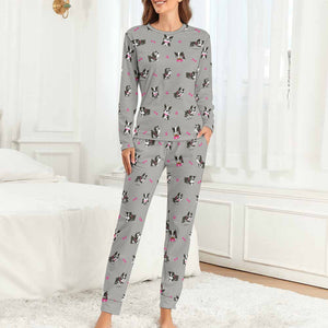 Boston Terrier Love Women's Soft Pajama Set - 4 Colors-Pajamas-Apparel, Boston Terrier, Pajamas-20